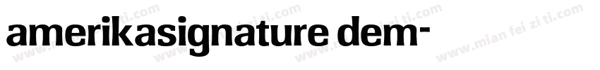 amerikasignature dem字体转换